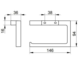Держатель для туалетной бумаги Keuco Edition 11162370000 черный